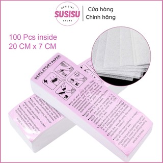Set 100 giấy wax lông Depilatory Paper tẩy lông tay lông chân