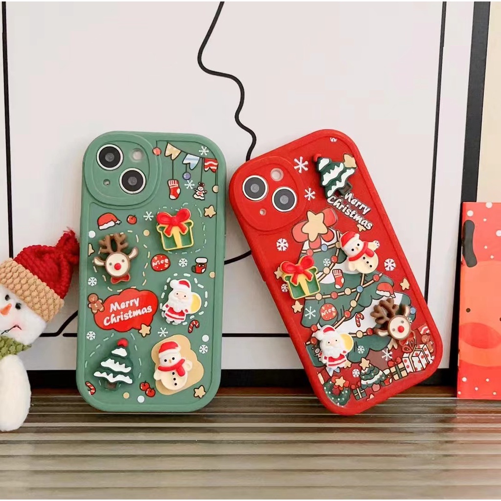 Ốp Điện Thoại In Hình Ông Già Noel 3D Cho IPhone 14 14Pro Max 14Plus 13 Pro Max 12 12 Pro Max 11 11 Pro Max XSMax XR X XS 8 7 Plus