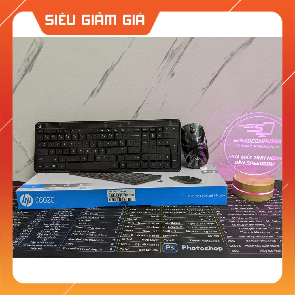 Bộ phím chuột không dây HP C6020 P1F56AA - Hàng chính hãng