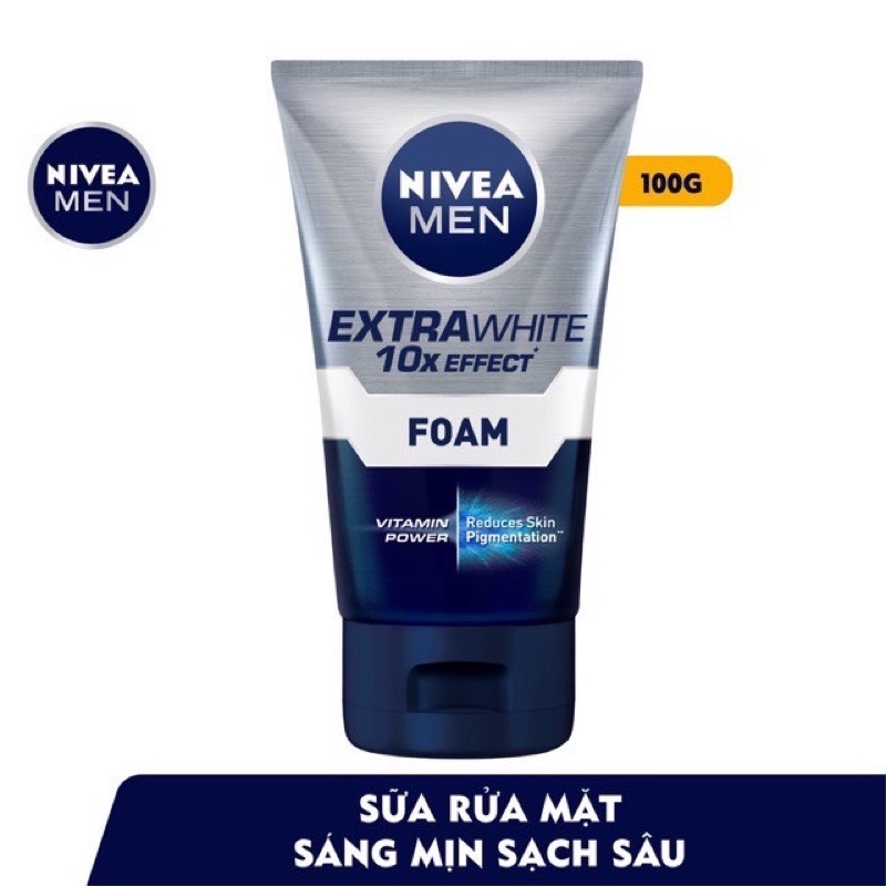 Sữa rửa mặt Nivea Men bùn khoáng giúp chống nhờn giảm mụn & hư tổn da 100g