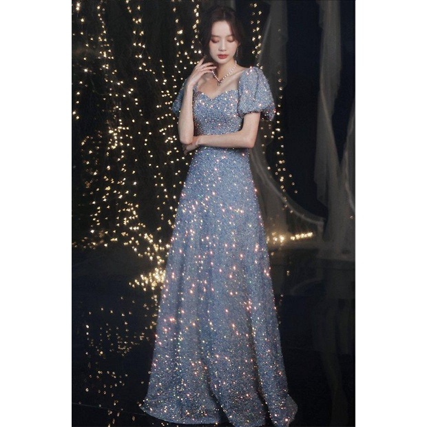 @ 2022 Đầm Dạ Hội Đính Kim Sa Cao Cấp Phong Cách Mới Sang Trọng Cho Nữ