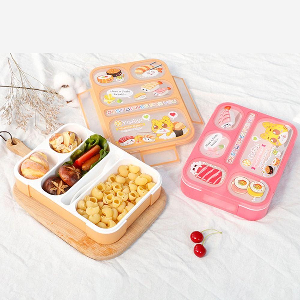 WATTLE Hộp Đựng Cơm Trưa 5 / 6 Ngăn Dung Tích Lớn Chống Rò Rỉ Màu Sắc Xinh Xắn Tiện Dụng