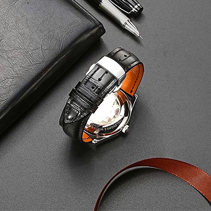 Dây Đeo Bằng Da Có Khóa Hình Bướm Cho Đồng Hồ Thông Minh Samsung Galaxy Watch 5 4 40mm 44mm 5 Pro 45mm Galaxy Watch 4 Classic 4 46mm 42mm