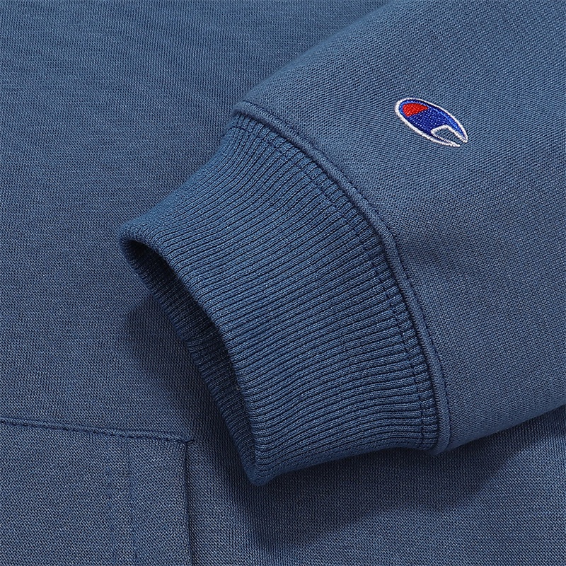 Áo Khoác Hoodie Phối Khóa Kéo Thêu Logo Champion Kiểu Cổ Điển 100% Chính Hãng Cho Nam