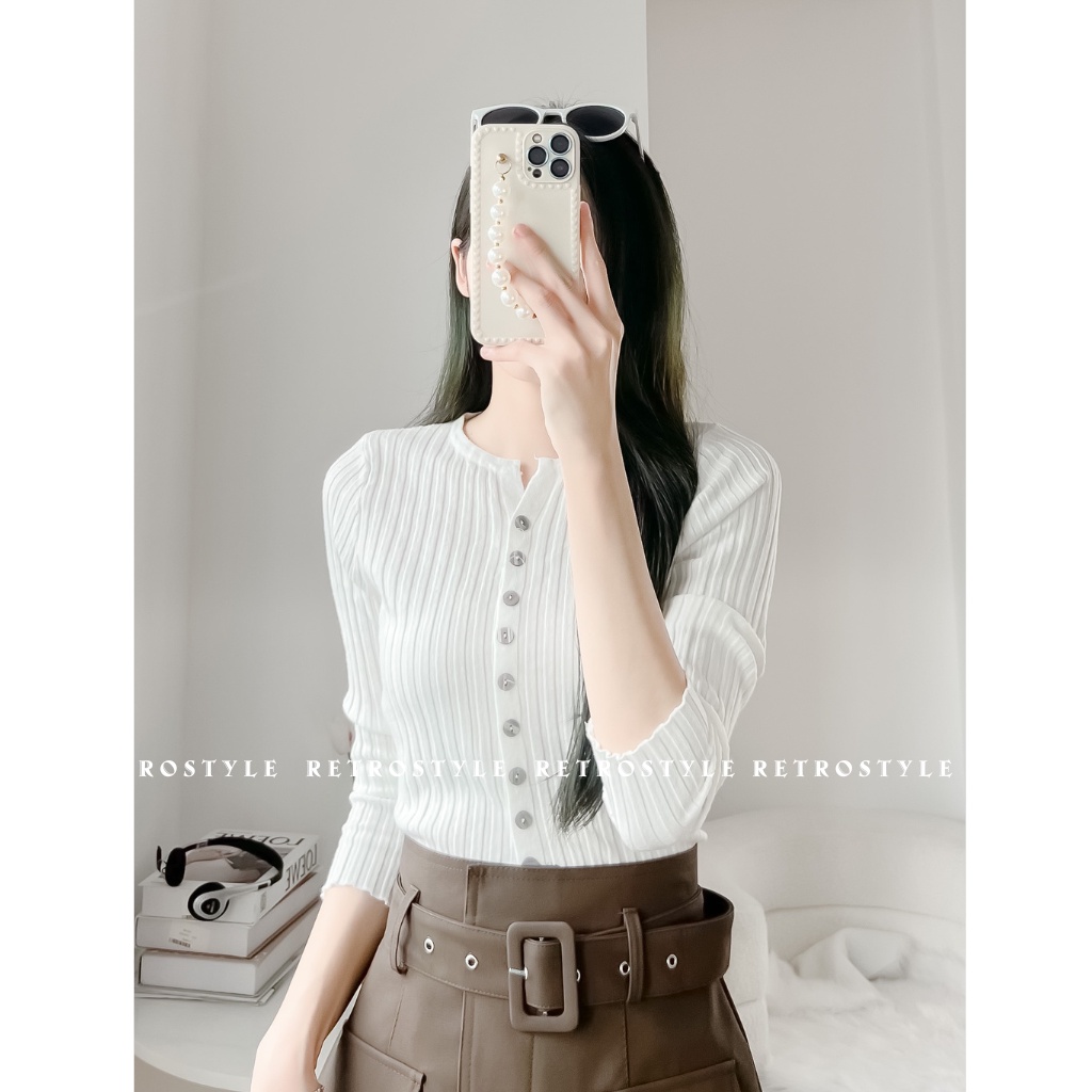 Áo len tăm cúc dọc phong cách RETROSTYLE mã Aolen10029_P2K4