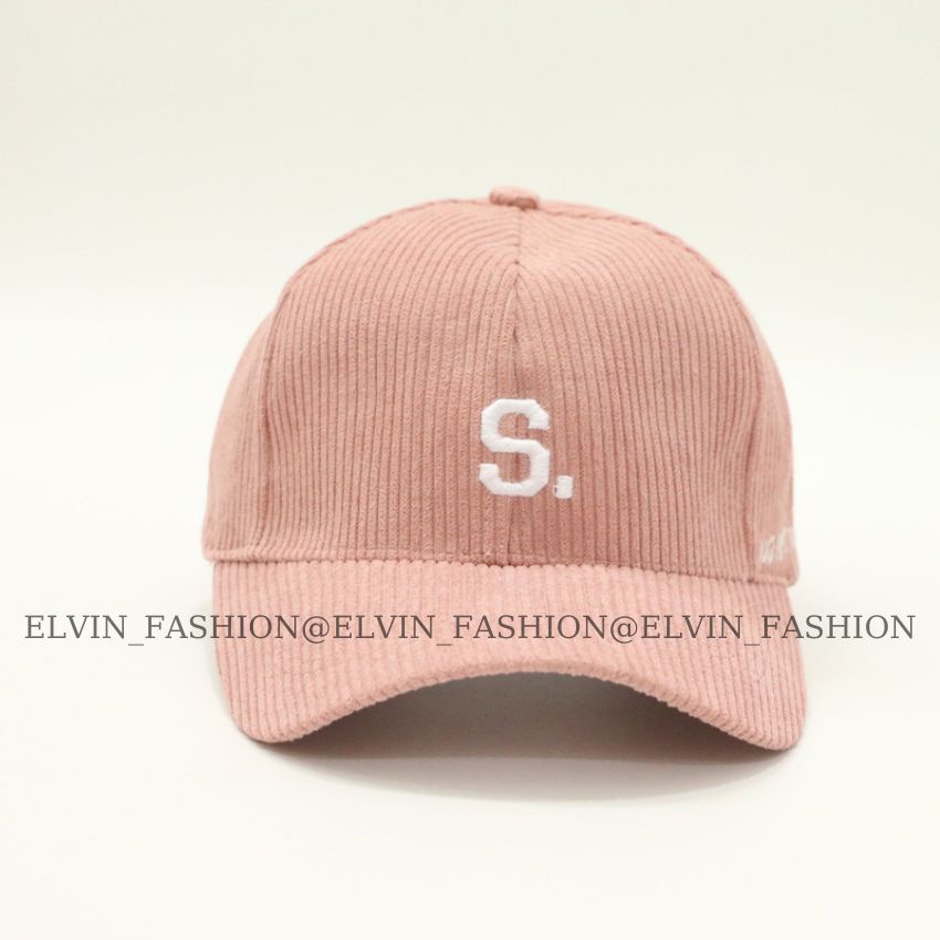 Mũ Lưỡi Trai_Nón Lưỡi Trai Chất Liệu Nhung Tăm Thêu Chữ Cái Thời Trang Unisex Phong Cách Hàn Quốc