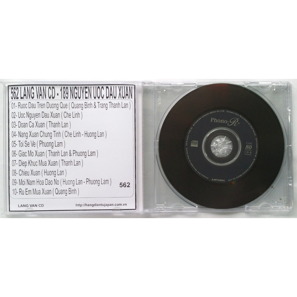 Combo5 gồm 4 Cd nhạc Xuân (503-562)