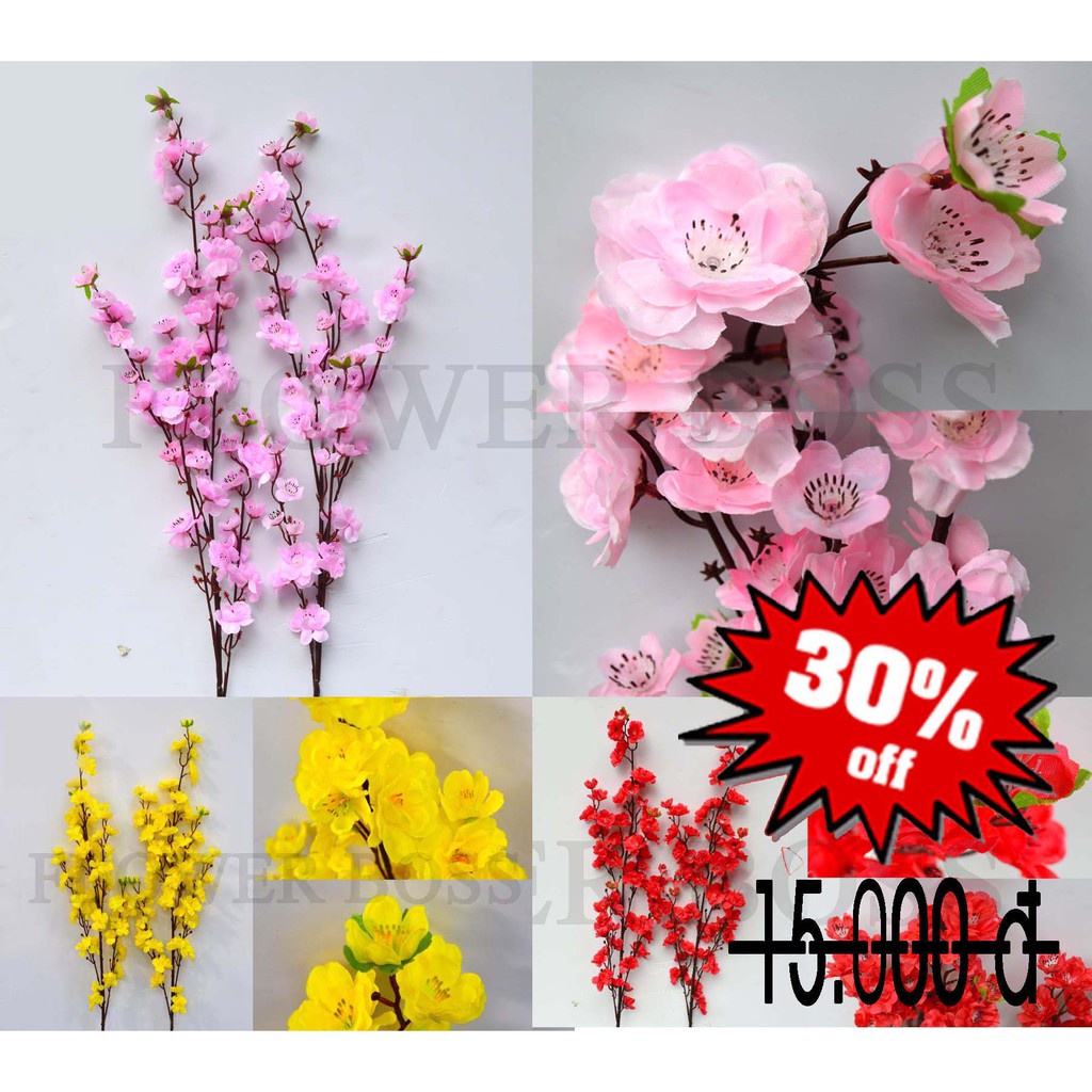 Hoa Mai, Hoa Đào ngày tết giá sỉ tại xưởng sx . Dùng kết cây ,cắm bình ,trang trí nhà cửa siêu đẹp