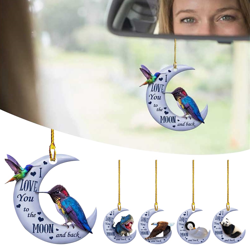 Phụ Kiện Treo Trang Trí Gương Chiếu Hậu Xe Hơi Hình Động Vật Đang Ngủ Dễ Thương