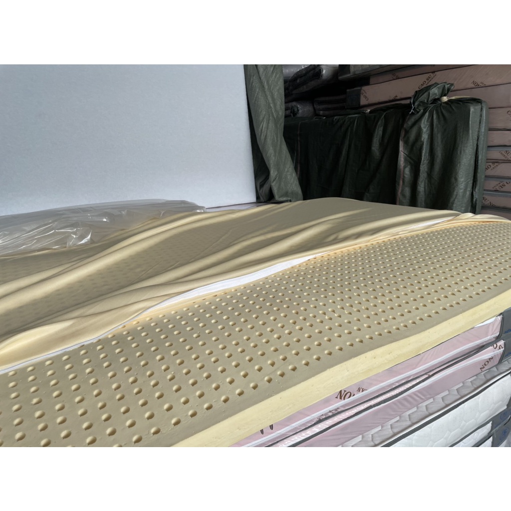 Nệm cao su thiên nhiên 100%,bảo hành xẹp, freeship size 100cm x 200cm x5cm
