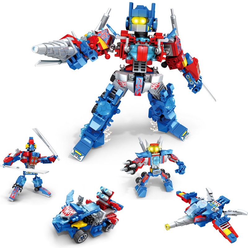 Đồ chơi lắp ráp lego siêu nhân đỏ biến hình 4 trong 1 cho bé trên 5 tuổi ,Vũ trụ Anh hùng Ultraman, Siêu nhân