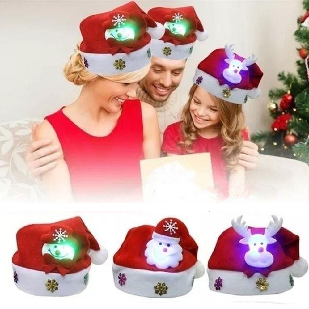 Pinou Mũ Ông Già Noel Tuần Lộc Giáng Sinh Có Đèn led Cho Người Lớn Trẻ Em