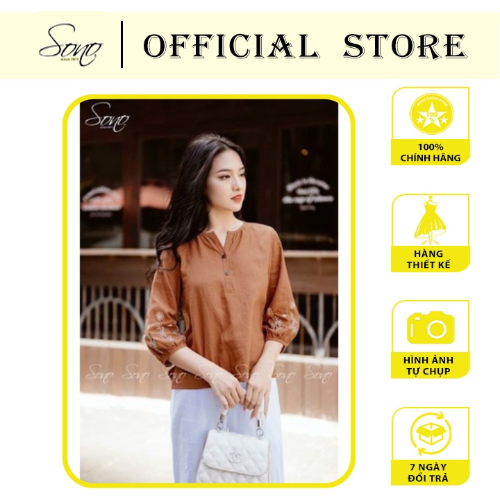 Sono - Áo Thêu 2 Tay Chất Liệu Cao Cấp