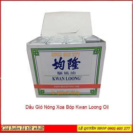 Dầu Gió Nóng Xoa Bóp Kwan Loong Oil - ĐỦ SIZE 15ML