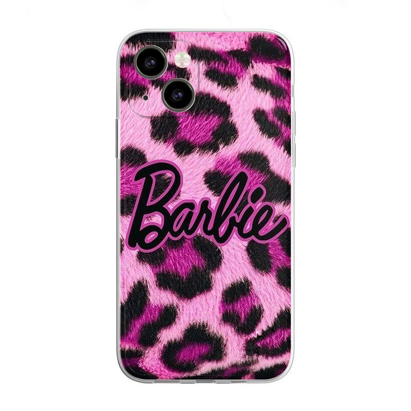Ốp Điện Thoại TPU Dẻo In Hình Công Chúa Barbie Da Báo Cho IPhone 14 12 PRO 12 mini 11 PRO Max 13 PRO 13PROMAX Xs Max XR 6 7 8 Plus