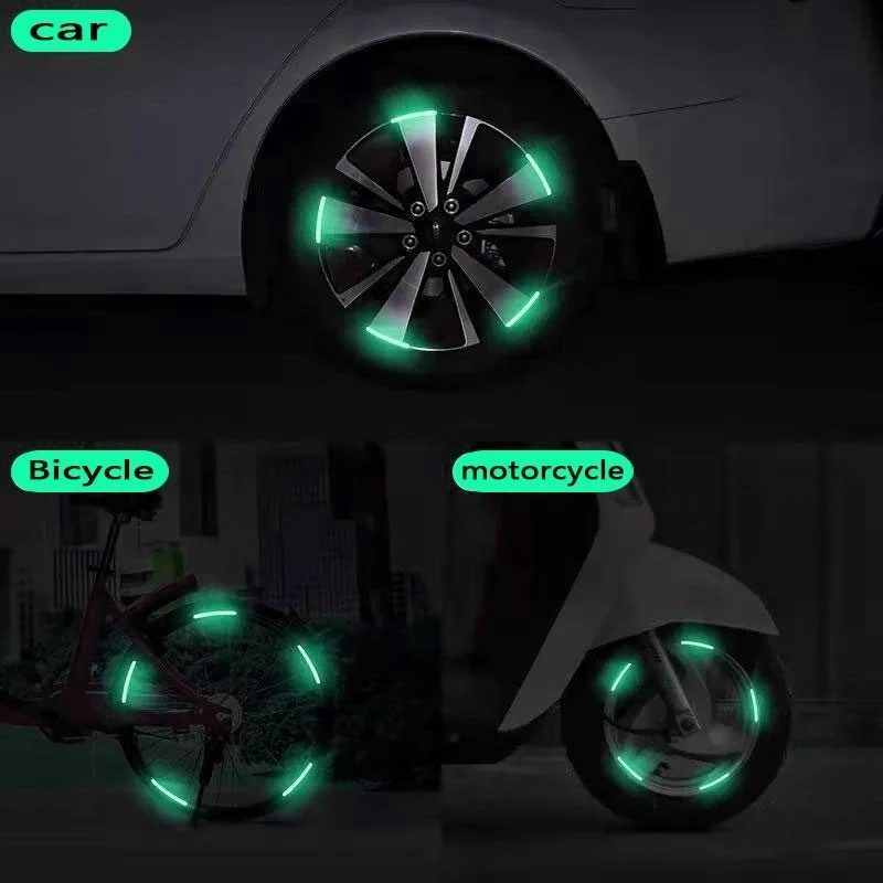 Bộ 20 Đề Can Phản Quang Cảnh Báo An Toàn Gắn Vành Bánh Xe Hơi