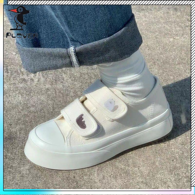 Giày sneaker giày bánh mì Giày Vải Canvas Đế Dày Cổ Thấp Quai Dán Thời Trang Mùa Thu 2022 Mới Phong Cách Nhật Bản Cho Nữ