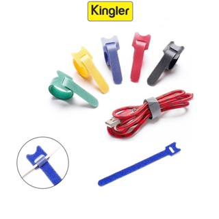 Combo 10 Băng Gai - Kingler, Nhiều Màu Dính 2 Mặt Cuốn Và Bó Dây Sạc, Cáp, Dây Tai Nghe, Tiện Dụng, Làm Gọn Dây -5678