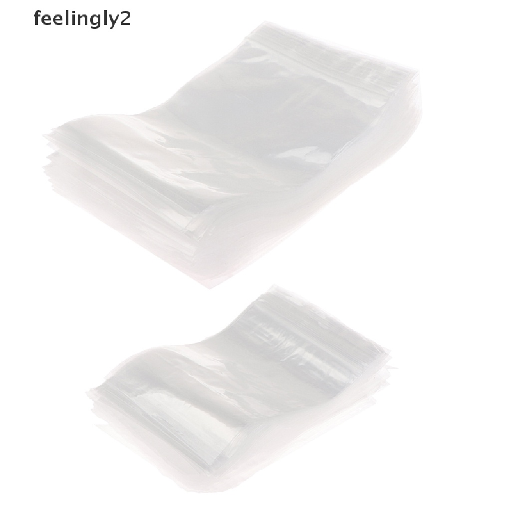 [Hàng Có Sẵn] Set 100 Túi Zip Nhựa Nhỏ Trong Suốt Đựng Trang Sức Có Thể Đóng Lại (F)