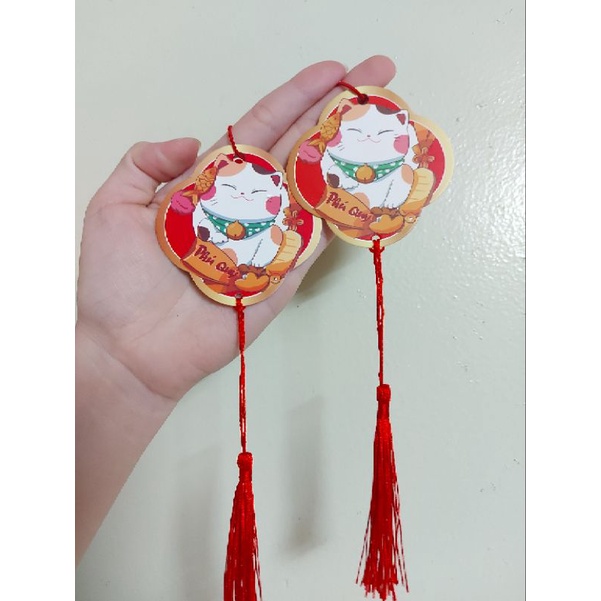 10 cái Tag treo trang trí/ giấy bìa cứng cán mờ, kèm dây treo