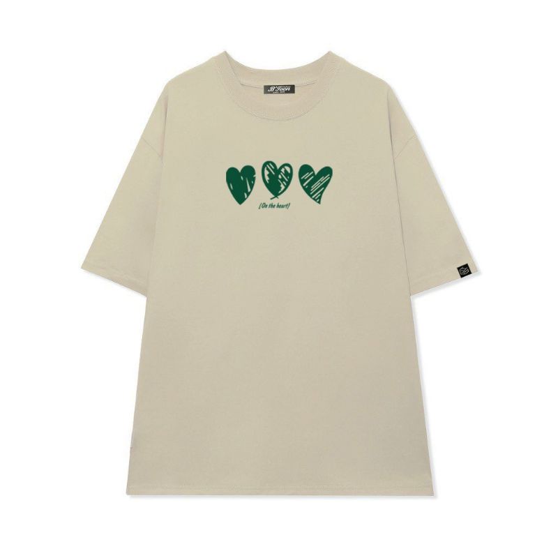 Áo thun Full sizefull màu  Unisex 3 trái tim