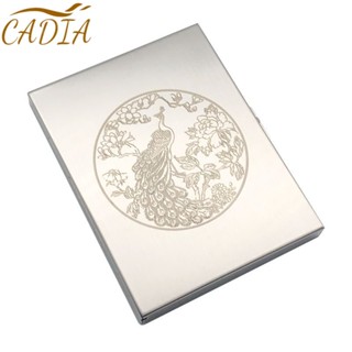 Hộp Đựng Thuốc Lá Bằng Thép Không Gỉ Siêu Mỏng Chạm Khắc Sáng Tạo Phong Cách Trung Hoa Ốp