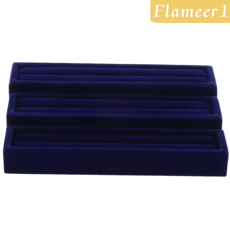 1 [Flameameer1] Set 3 Khay Nhung Trưng Bày Trang Sức