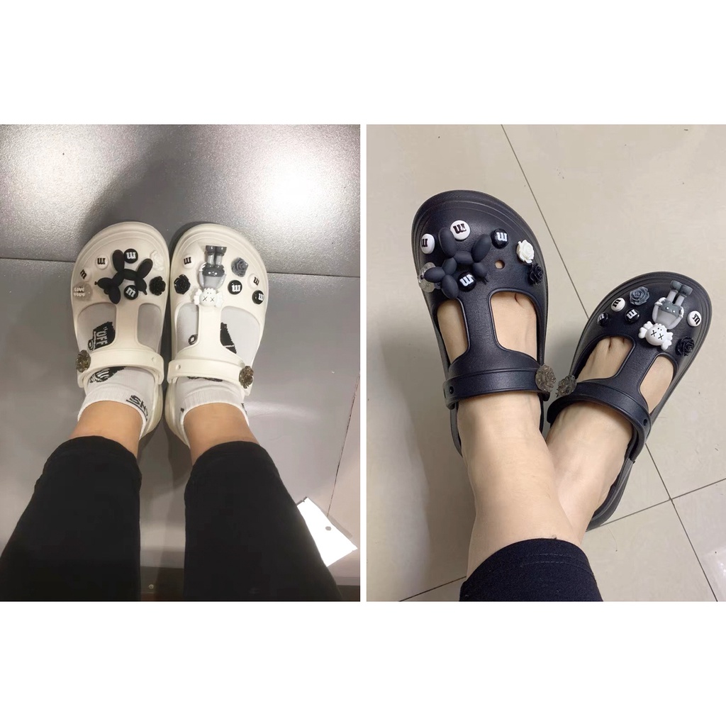 Dép Crocs búp bê đế cao 5cm siêu bền B14