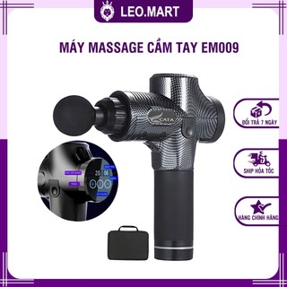 Súng massage gun cầm tay  máy massage trị liệu EM009 6 đầu massage 30 mức độ rung - trị nhức mỏi toàn thân