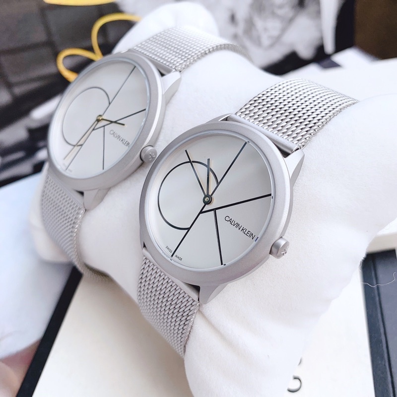 Đồng hồ đôi nam nữ dây thép Calvin Klein K3M5215X và K3M5115X
