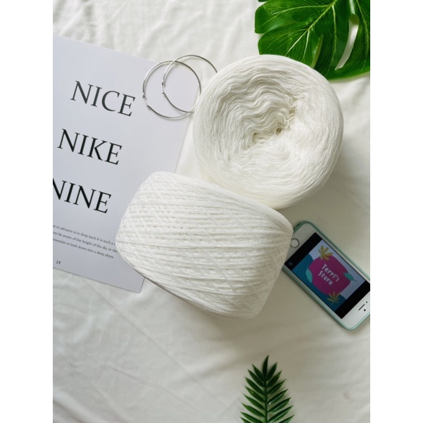 Sợi Tencel - Sợi chập 4 cỡ 0.8mm - Sợi mền, mát và bóng nhẹ - Dùng cho đan móc áo, váy bikini, áo dài...