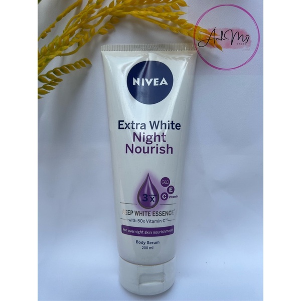 200 ml Serum dưỡng thể trắng da ban đêm Nivea Extra White Night Nourish