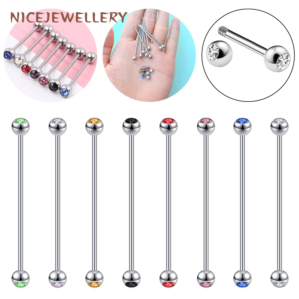 1 Khuyên Tai Kiểu Dàn Giáo Bằng Thép Không Gỉ Dài 40mm