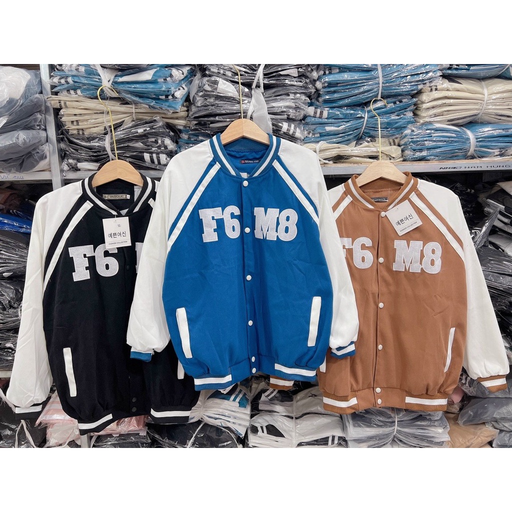 Áo Khoác Da Lộn F6M8 Form Rộng Unisex - 2 lớp Lót Dù Dày Đẹp Kiểu Bomber Bóng Chày Nam Nữ Couple - Chống Nắng thu Đông
