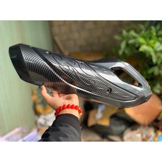 Ốp Bô Sh + Chụp Đuôi Vân Cacbon Xe Sh 2017 - 2022 Kiểu Vân Filber Mới