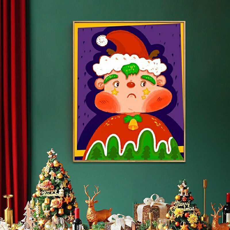 Hamlet【40*50cm】Tranh tô màu theo số / Quà tặng Giáng sinh / Tranh vẽ tay / Quà trẻ em/ Tranh treo tường phòng khách / Tranh treo tường decor/ Sơn acrylic