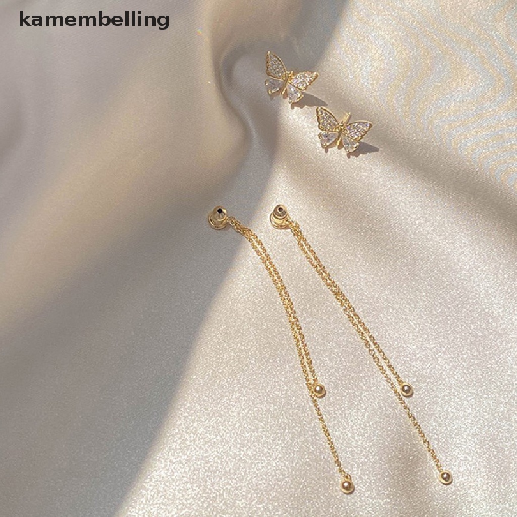 Bông Tai Hình Bướm Đính Đá Thời Trang Dành Cho Nữ