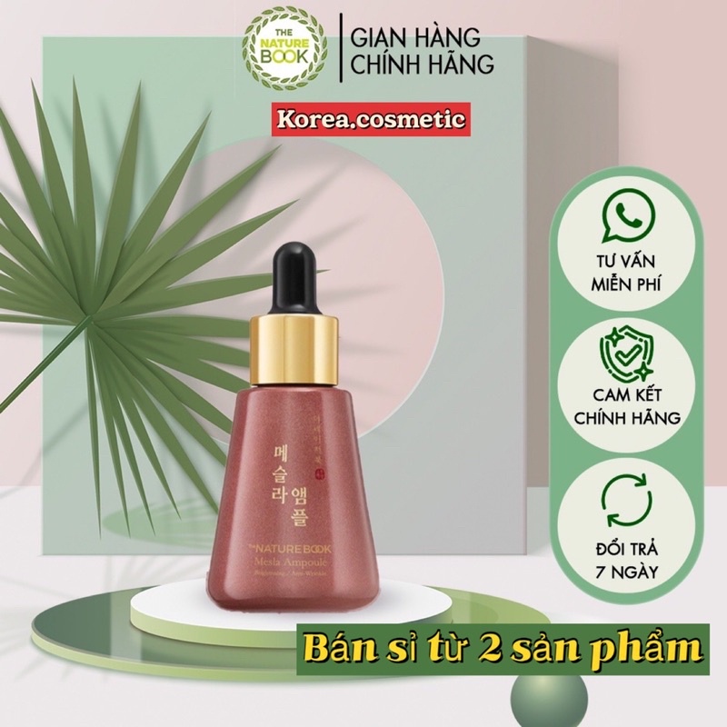 Tinh chất The Nature Book Mesla Ampoule Hàn Quốc dưỡng trắng, ngừa nám, tàn nhang lọ 30ml - OT060