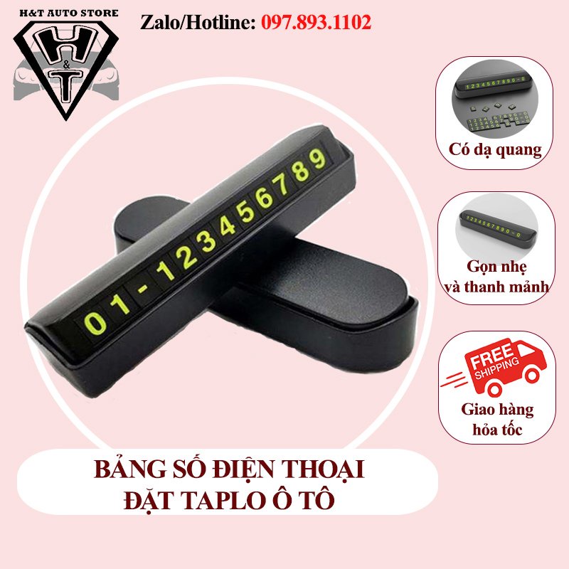 Bảng Số Điện Thoại Đặt Taplo Ô Tô - Hiển Thị SĐT Cho Người Lạ Liên Hệ Khi Có Việc