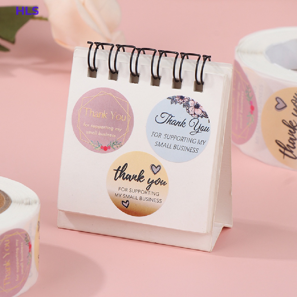 Cuộn 500 Hình Dán 2.5 / 3.8cm Họa Tiết Chữ Thank You Độc Đáo Trang Trí Sổ Tay Diy