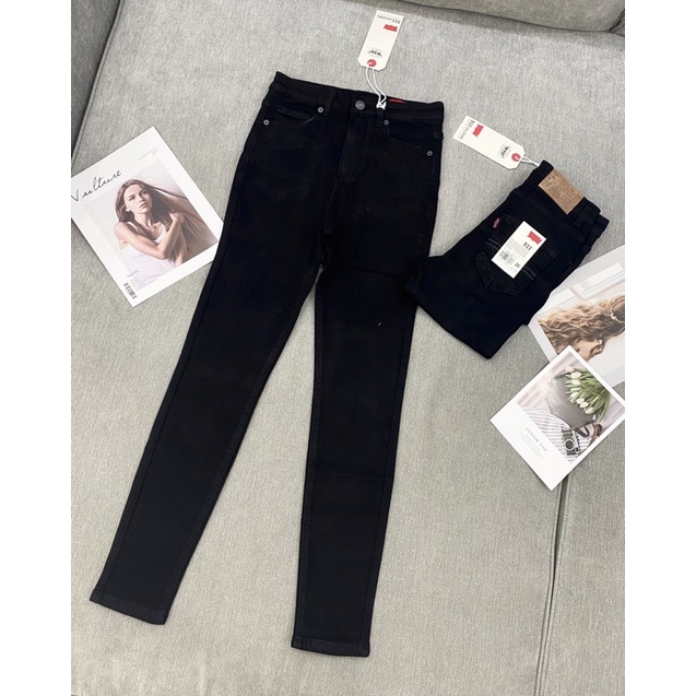 Quần jeans đen xk