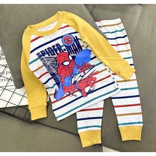 Bộ tay dài quần dài cho bé thu đông thun Cotton Borip xuất 10 ký đến 23 ký