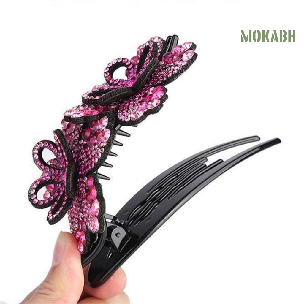 Kẹp Tóc Đính Đá Phong Cách Vintage Thanh Lịch Cho Nữ