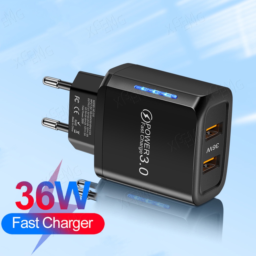 Cốc sạc nhanh ELOUGH USB 36W có đèn led tiện lợi