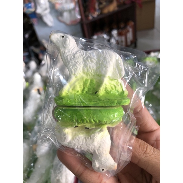 2 CON CỪU THẠCH CAO MINI 5cm-TRANG TRÍ NOEL