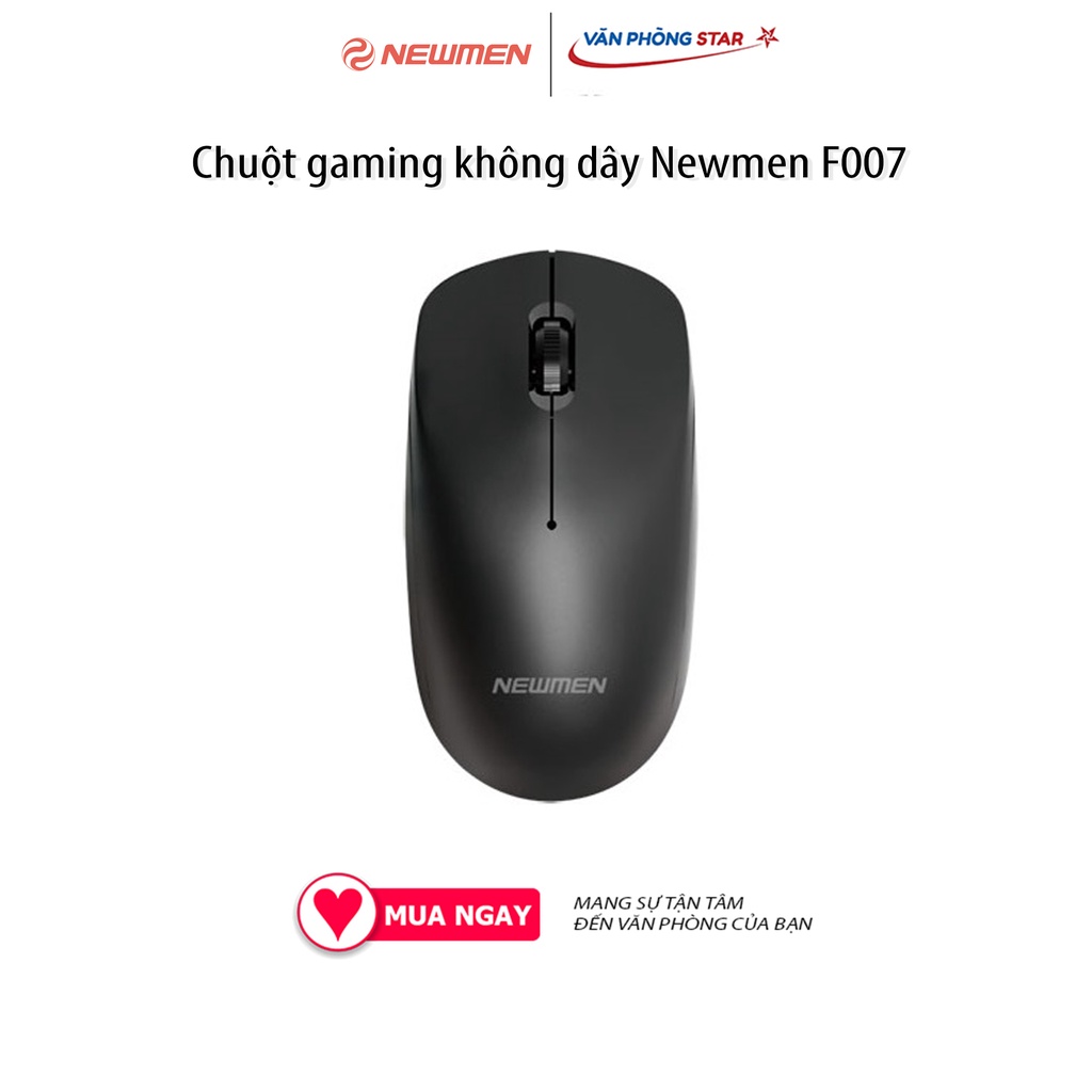 Chuột gaming không dây Newmen F007, Độ phân giải 1200 DPI, Kết nối Wireless, Sử dụng pin AA dễ thay thế