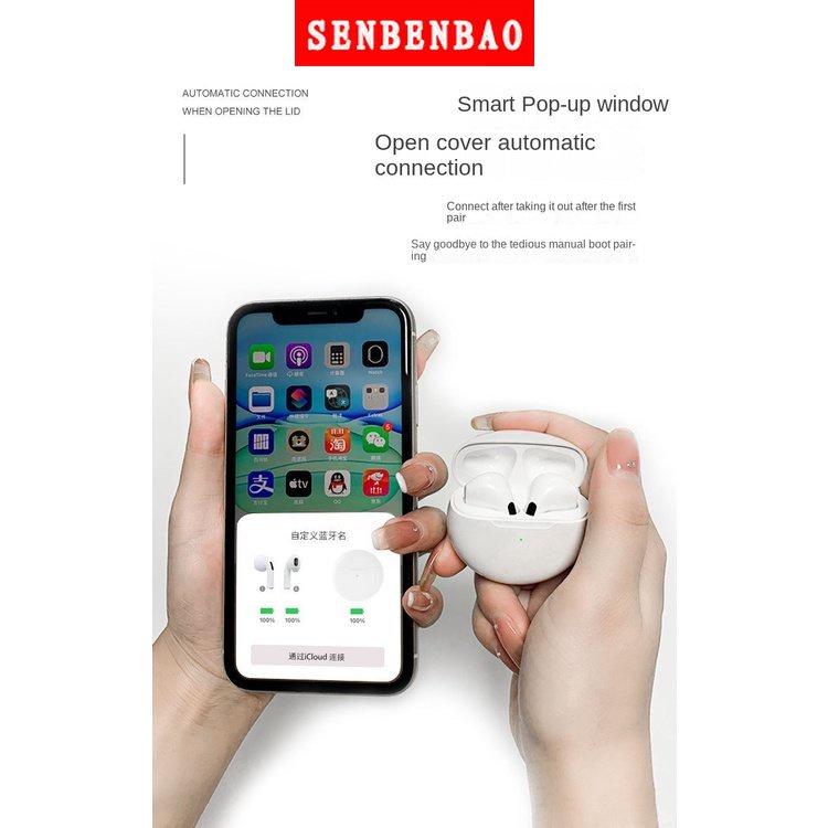 Tai Nghe Bluetooth Không Dây J6 Pro6 TWS Khử Tiếng Ồn 5.0 Phong Cách Mới