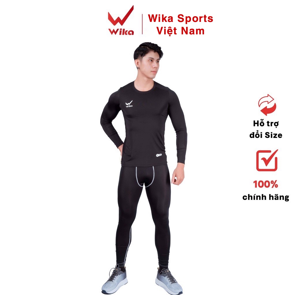Free Ship - Quần thể thao body, Giữ Nhiệt WIKA Thiết Kế , Chất Poly Mềm Mịn, Có Độ Co Giãn Thoải Mái Khi Vận Động.