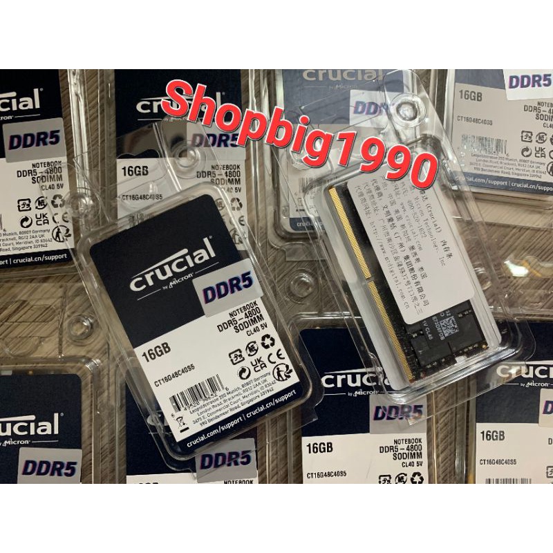 RAM Laptop DDR5 Crucial 4800Mhz - 8GB / 16GB / 32GB - Bảo hành 36 tháng