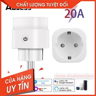 Ổ cắm wifi Tuya thông minh đo công suất 20A kết nối Wifi điều khiển điện thoại qua app Tuya Smart Life